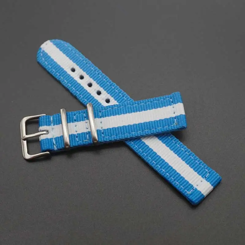 Selling 20mm nylon watch strap high quality 22mm watch band Rainbow stripe color dw18mm nato strap canvas Watch Belts