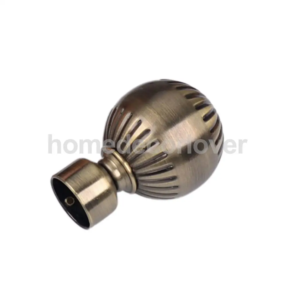 1 Piece Retro Curtain Pole Rod Finials Ends Heads 28mm