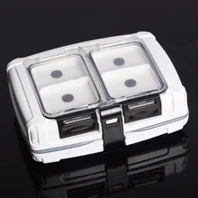 1 шт. Двусторонние рыболовные аксессуары коробка АБС-пластик рыболовные снасти Коробка Приманка поворотный разъем рыболовный крючок коробка для хранения