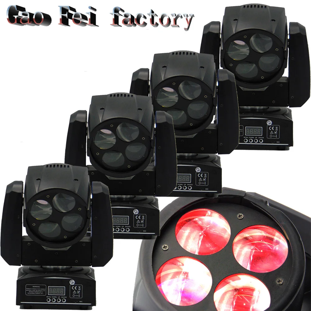 

4pcs/lot With LED Beam Moving Head Light 4x10W 14/16 DMX Channels