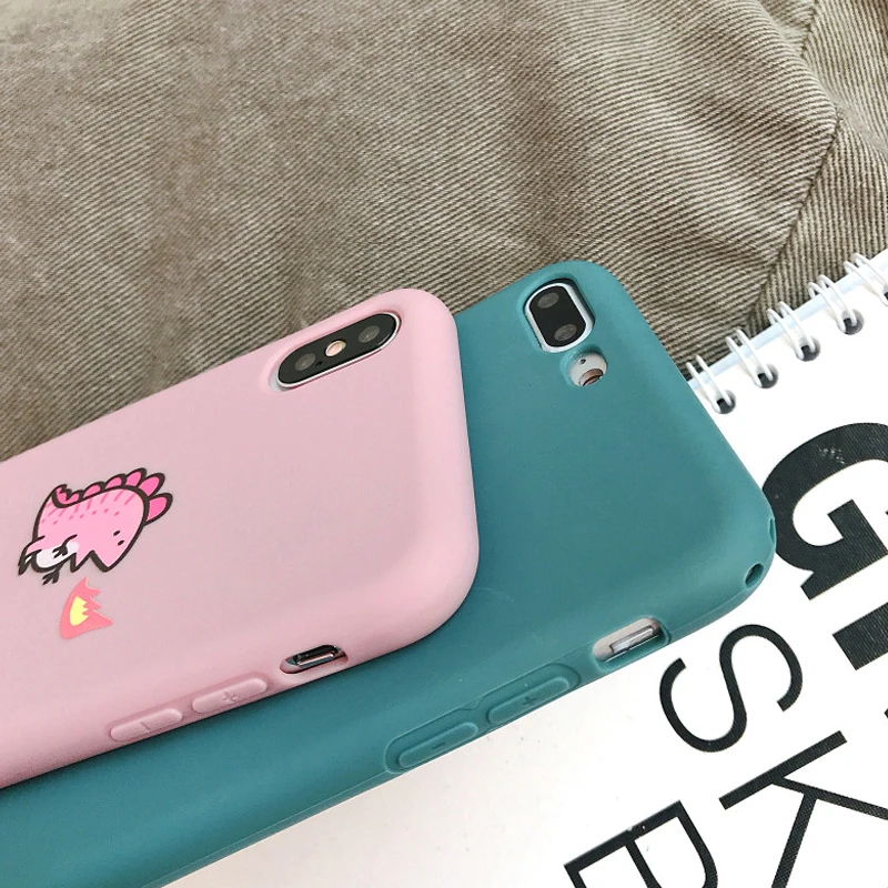 Чехол для телефона LACK с милым мультяшным парой огненным драконом iphone 8 Plus 6 6S 7 X