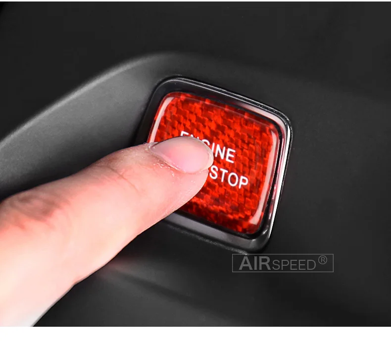 Chevrolet Camaro 2016+ Accessories Car Engine Start Stop Button Sticker Carbon Fiber Switch Button Cover Decoration (8)