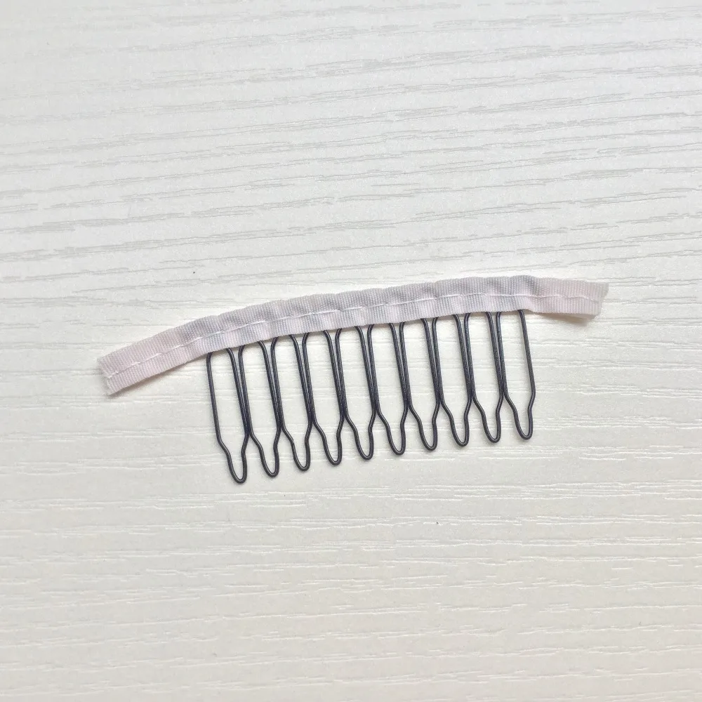 Wig Accessories,Hair Wig Cap Combs and Clips For Wig Cap,White,10 teeth