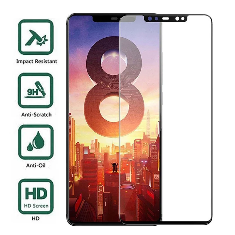 

Full Cover Tempered Glass For Xiaomi Mi 8 Mi8 lite SE Explorer pro Screen Protector For Xiaomi Mi 8 Mi8 Protective Glass Film 9h