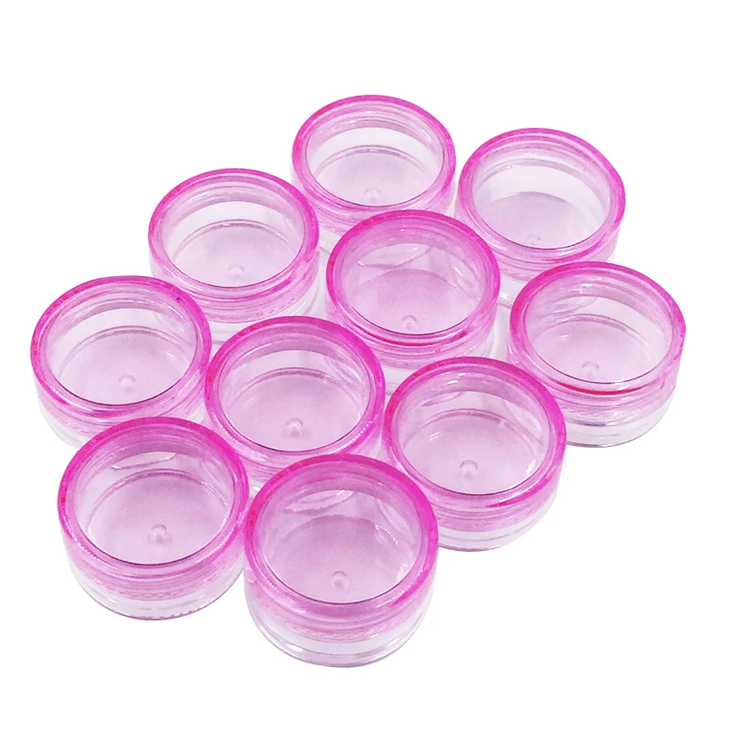 

100Pcs/Lot 3g Eyeshadow Makeup Face Cream Jar Pot Refillable Bottles Empty Container Cream Plastic Travel Bottle