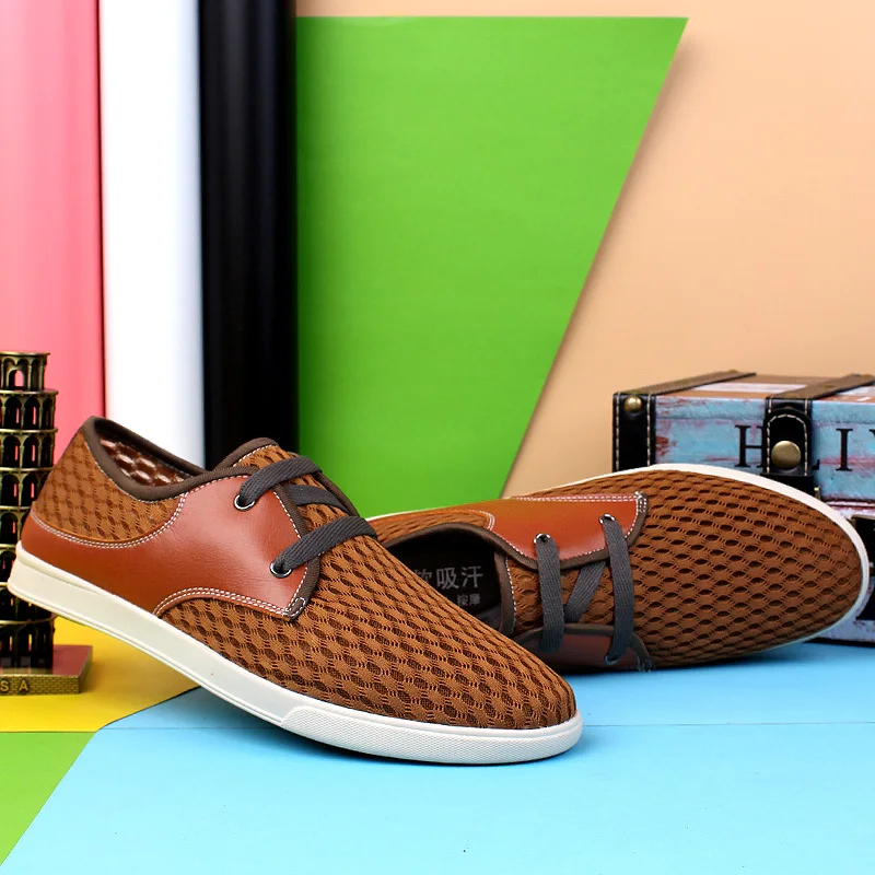 

Men Casual Shoes outdoor summer Brand Men Shoes Men Sneakers Male Flats Slip On Mesh Loafers Breathable shoes big size 48 L5