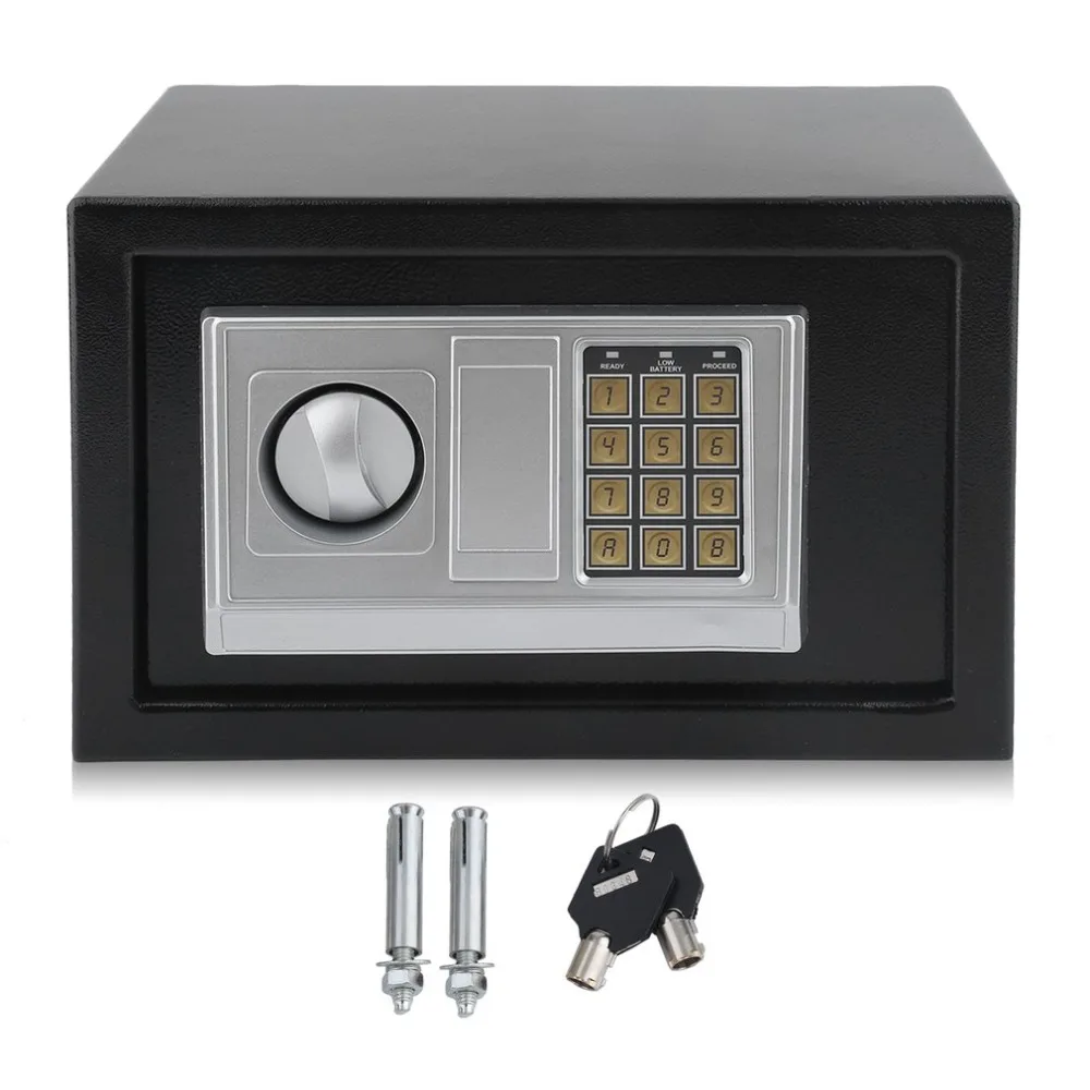 

8.5L Digital Safe Box Security Deposit Money Lock Storage Box Documents Electronic Safety Case Suitable For Office Home With Key
