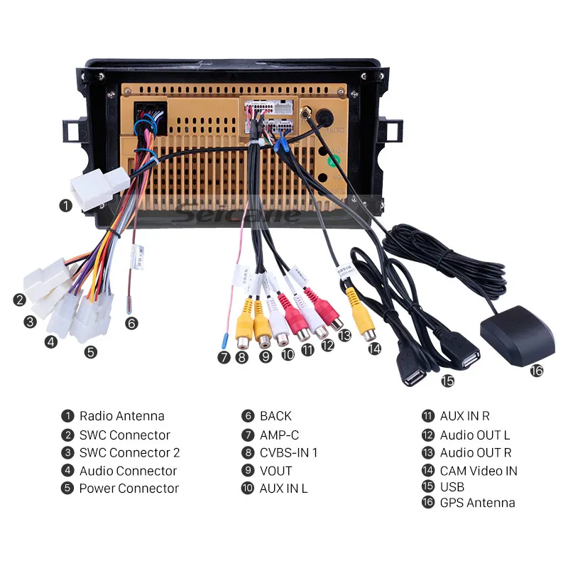Seicane gps навигации Автомобильный мультимедийный плеер 2din Android 8,1 4 ядра авто радио для Toyota Verso 2011 2012 2013