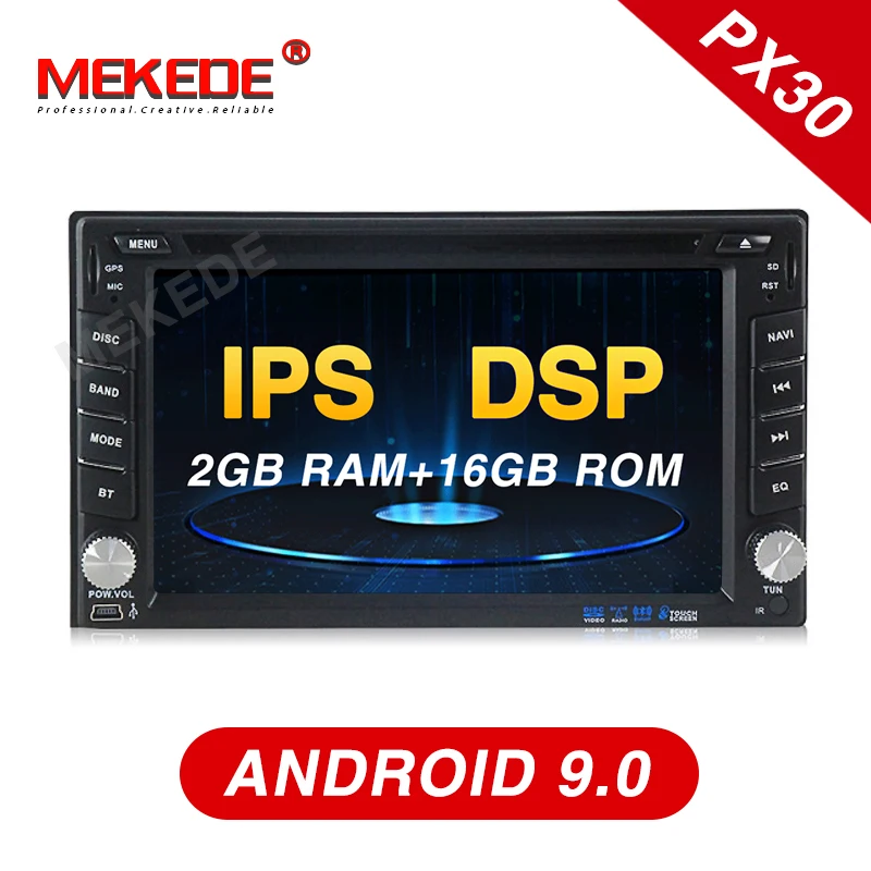 Cheap Mekede PX30 android 9.0 universal car radio Car multimedia player for Nissan Toyota Kia VW with IPS DSP GPS navigation WiFi BT 0