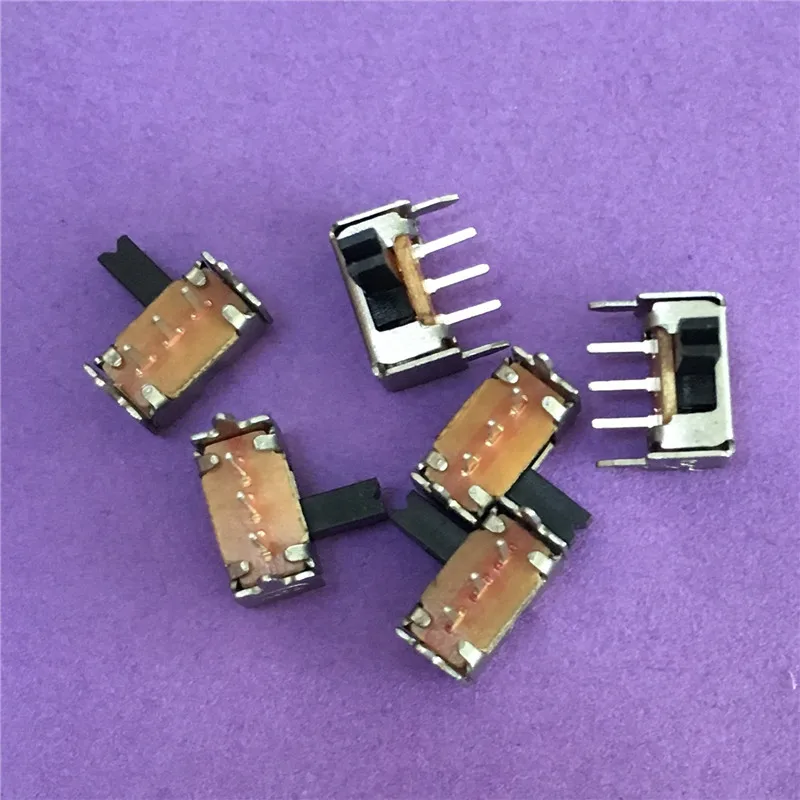 50 шт. YT1998Y SK12D07 тумблер 3Pin PCB 2 позиции 1P2T SPDT Миниатюрный скользящий переключатель Боковая ручка SK12D07VG4 высокое качество