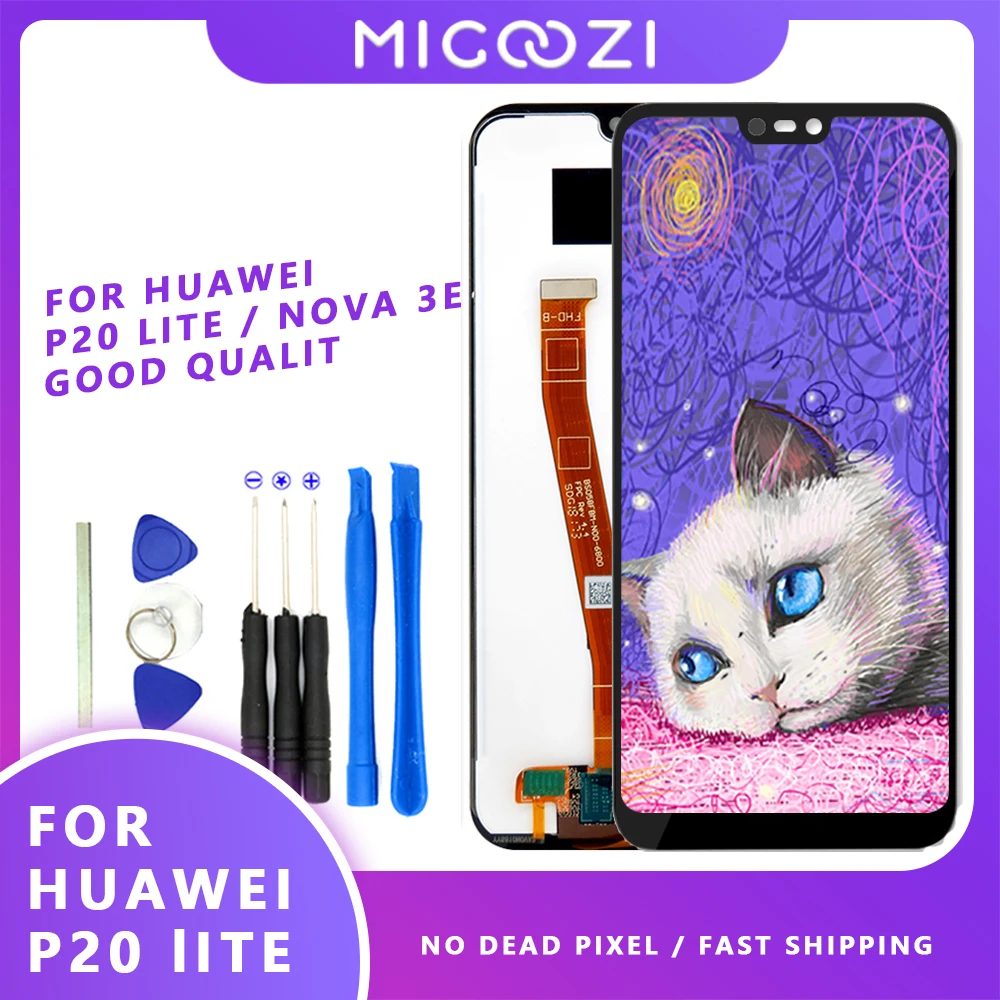Для Huawei P20 Lite дисплей/экран/LCD дигитайзер Assmbley с рамкой для экран Замена ANE-LX1 ANE-LX3 |