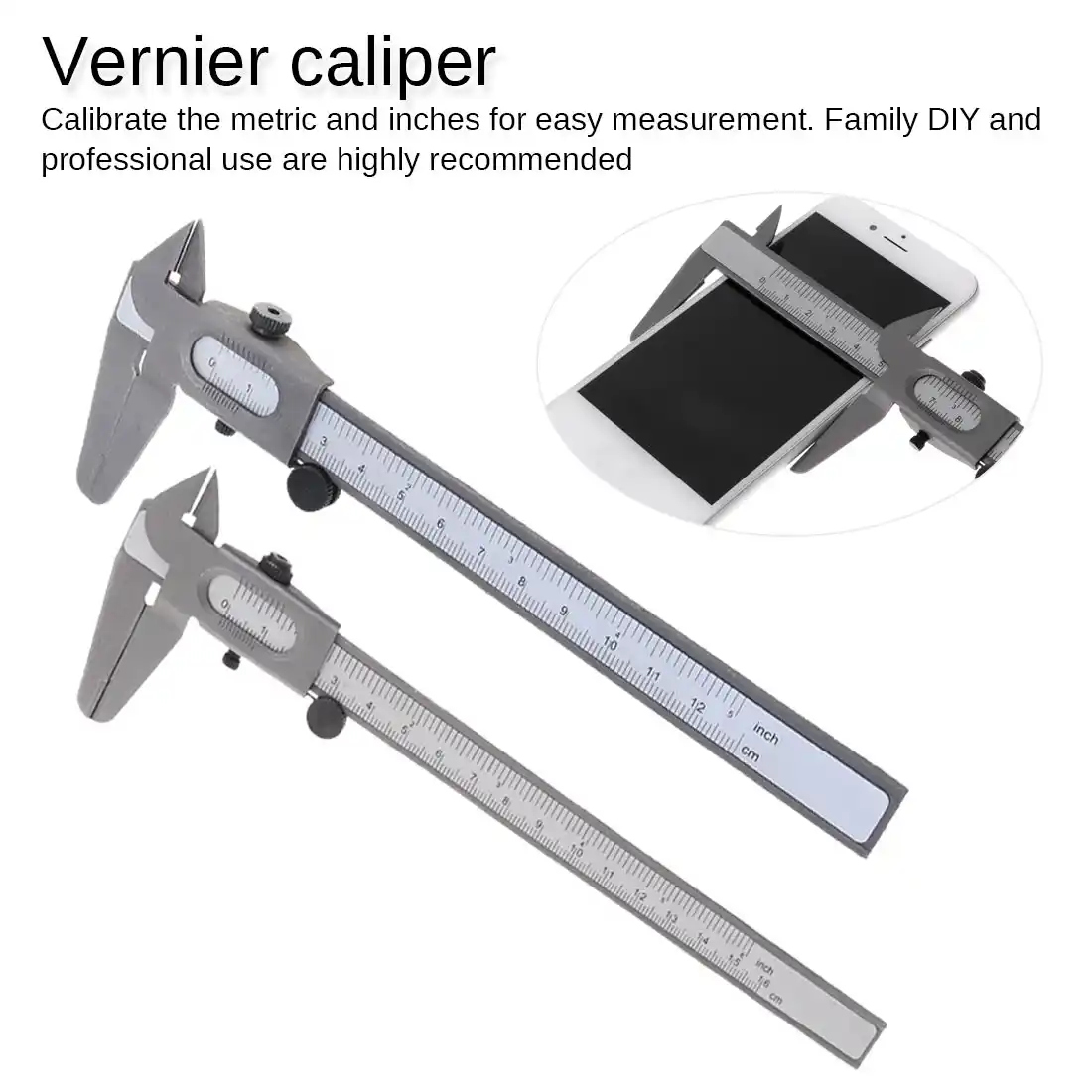 Vernier Caliper 6/" 0-160mm Stainless Steel Metal Measuring Tool Gauge Micrometer
