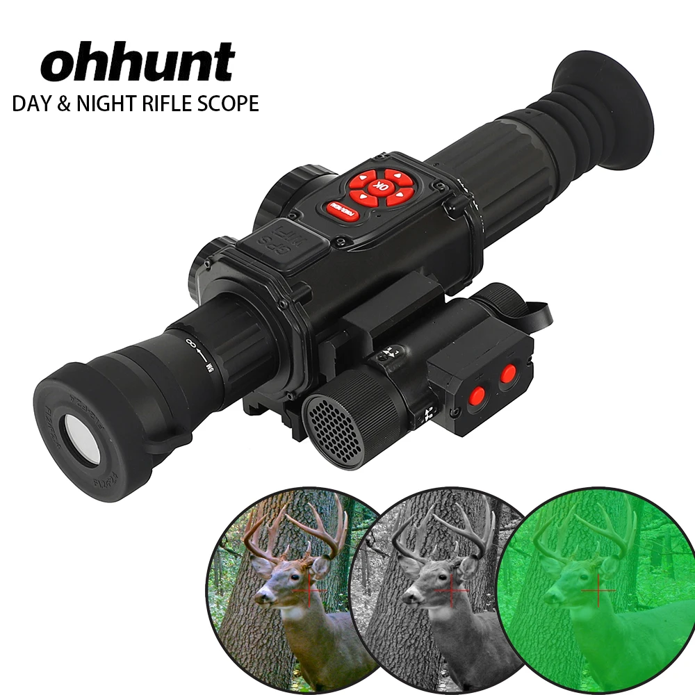 Ohhunt цифровой прицел ночного видения видеорегистратор GPS WiFi Компас HDMI с ИК