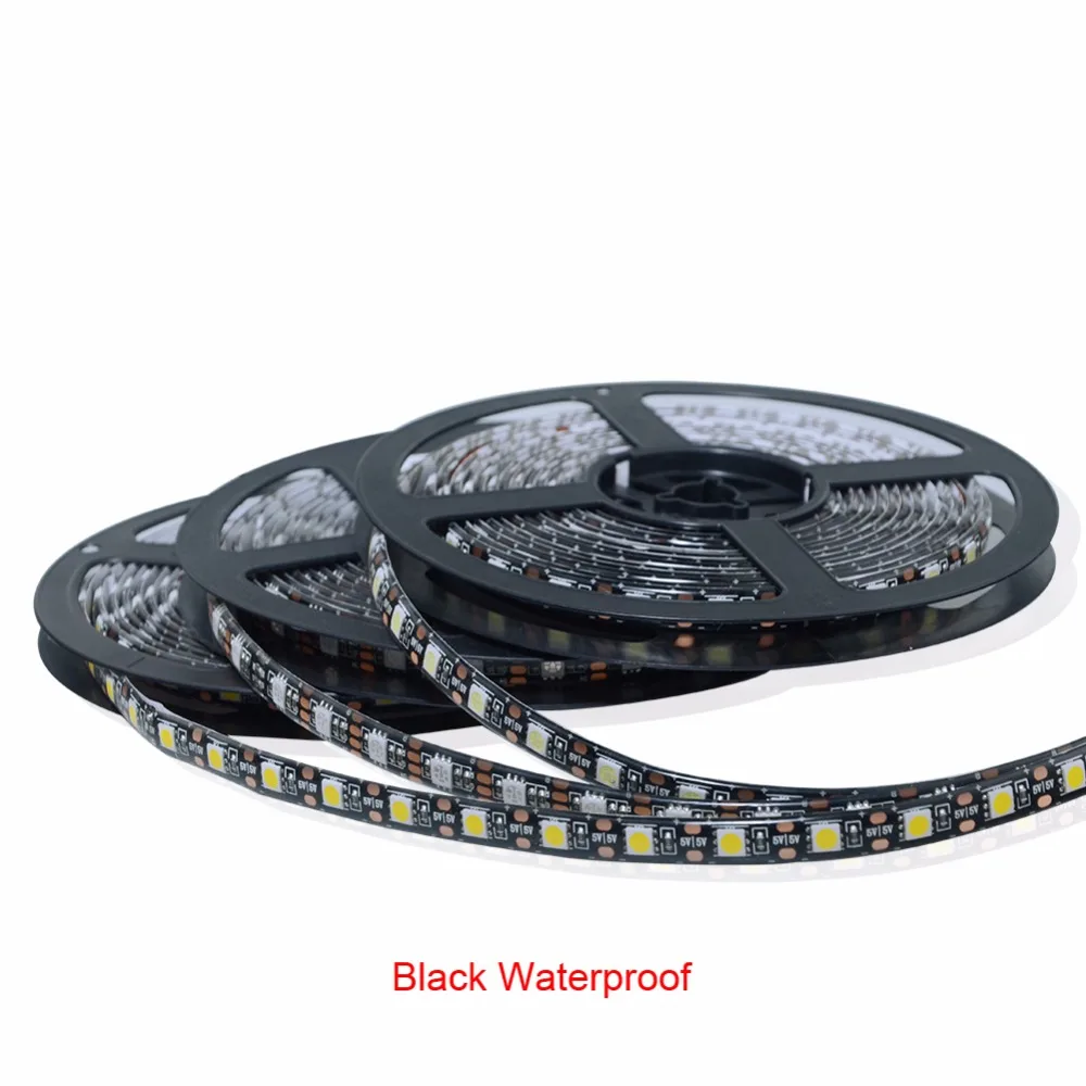 СВЕТОДИОДНАЯ лента SMD 5050 RGB 5 В 60 светодиодов/м светильник м 1 2 3 4 м|Светодиодные