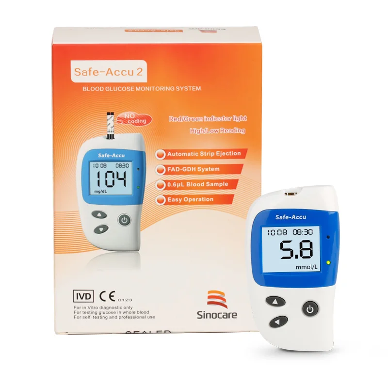 Sinocare Safe Accu2 50/100/200 шт тест полоски для глюкозы в крови с ланцеты иглы определения