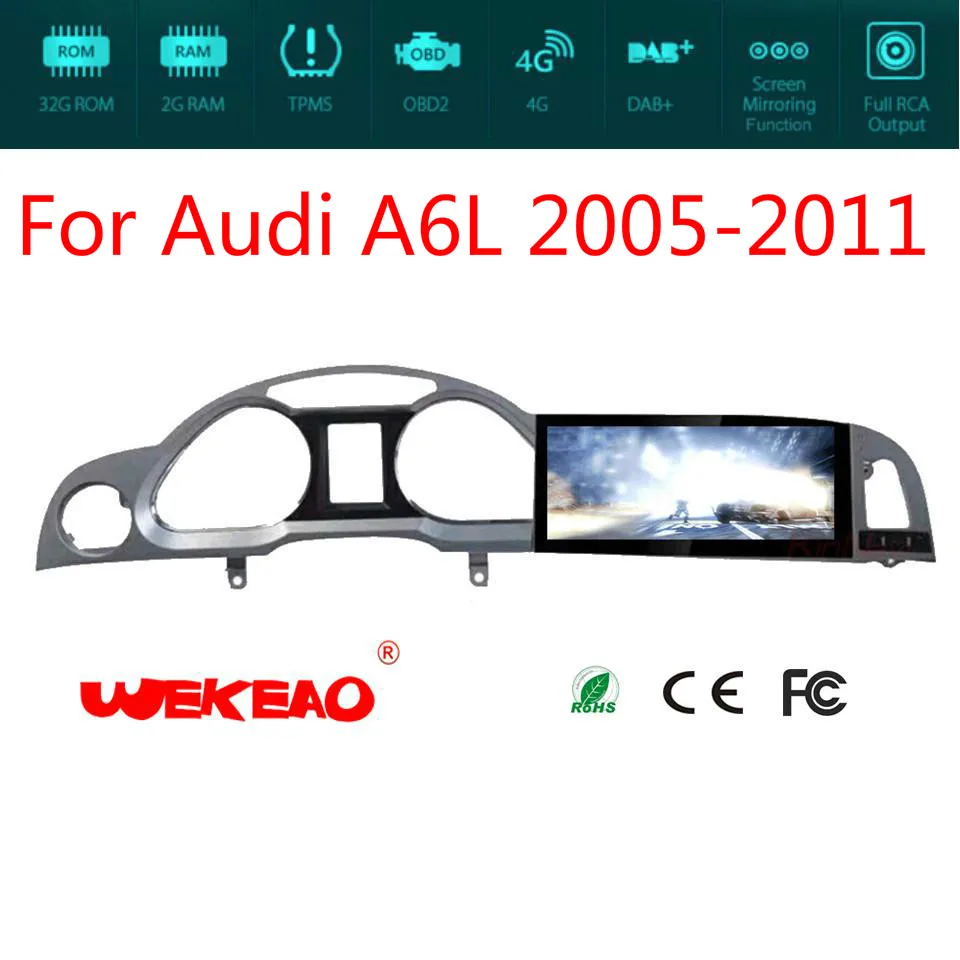 10 25 &quotаудио gps навигации Системы радио автомобиль Audi A6L A6 DVD видео мультимедийный