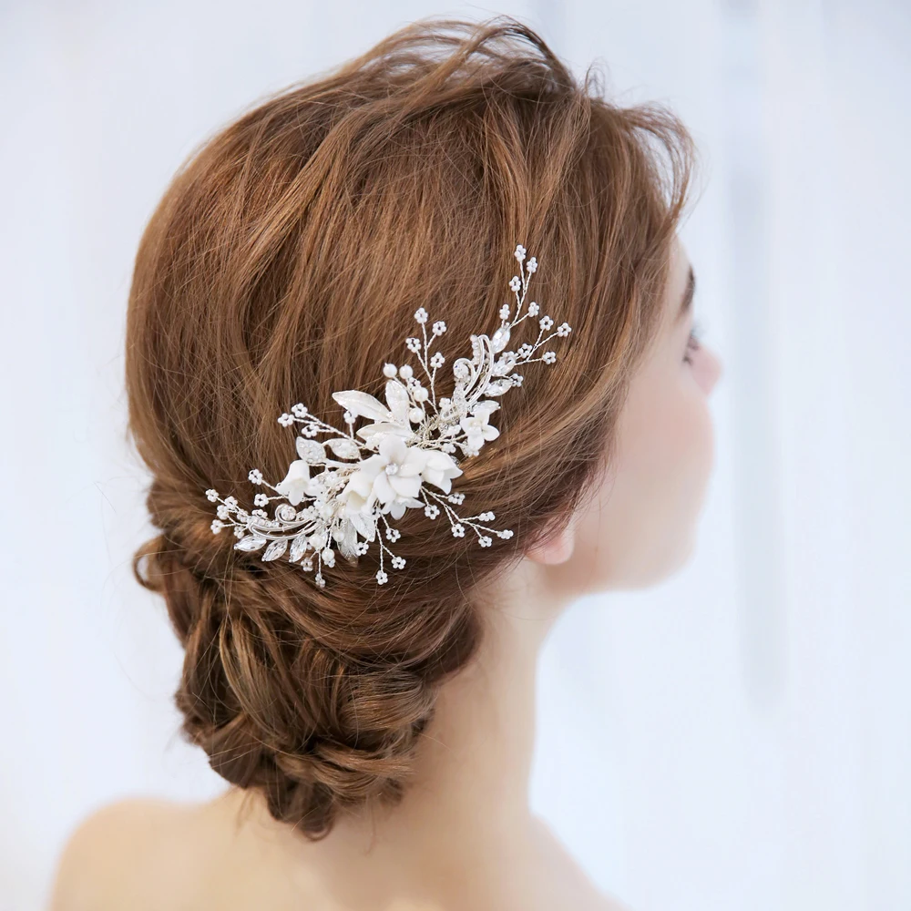 Collection of Hair Jewelry For A Wedding | Gold Leaves Bridal Hair ...