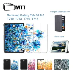 Клевер акварель Окрашенные чехол для samsung Galaxy Tab S2 8,0 T710 T713 T715 T719 из искусственной кожи стенд планшетных покрытие защитной рукав