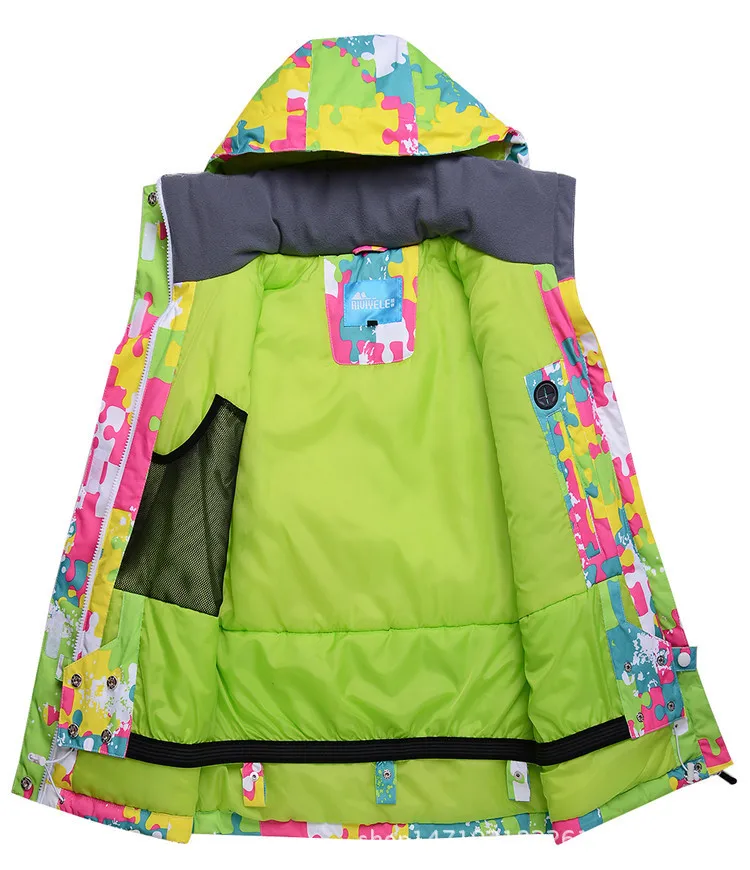 Красочные Для женщин Теплая Лыжная куртка Открытый Восхождение Снег Охота Лыжный Спорт Пальто Водонепроницаемый куртка