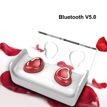 True Wireless Heart Earbuds Earphones TWS Stereo Bass In-ear Cute Bluetooth 5.0 Earphone Pink Headset For Girl True Wireless Heart Earbuds Earphones TWS Stereo Bass In-ear Cute Bluetooth 5.0 Earphone Pink Headset For Girl