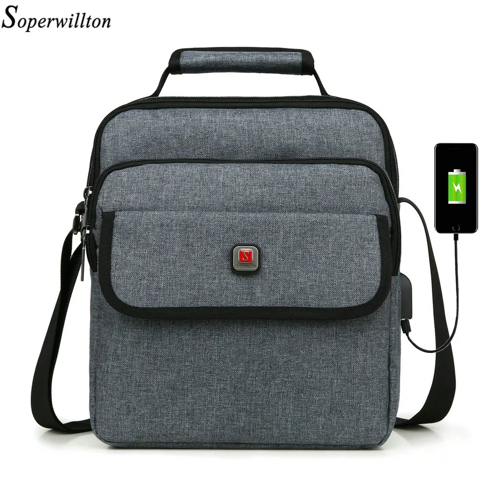 Soperwillton, мужская сумка, мужская сумка-мессенджер, бренд, модная сумка с мягкой ручкой, сумка через плечо, Мужская черная#1057