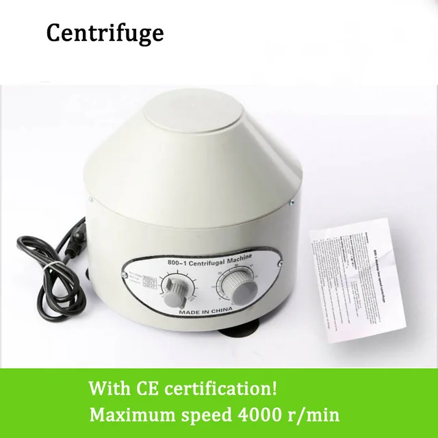 

220V 800-1 Electric Centrifuge Machine Lab Medical Practice Timer 4000rpm 6*20ml