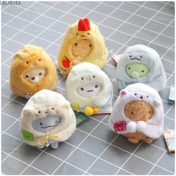 9 см Kawaii японский Sumikko Gurashi San-X уголок био плюшевый брелок Подвески игрушка чучела плащ животные прекрасный мешок Рождественская кукла в подарок