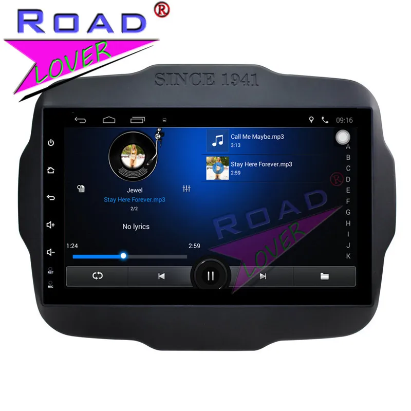 Clearance TOPNAVI Android 6.0 2G+32GB 9" Quad Core Car PC Media Center Player For Jeep Renegade 2016 Stereo GPS Navigation 2Din Video MP4 4