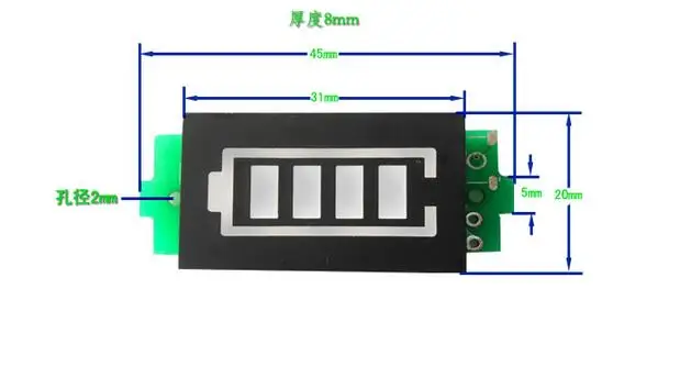 Индикатор емкости литиевых свинцово кислотных аккумуляторов 1S 2S 3S Φ 6S 7S тестер с