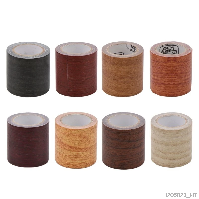 

5M/Roll Realistic Woodgrain Repair Adhensive Duct Tape 8 Colors For Furniture