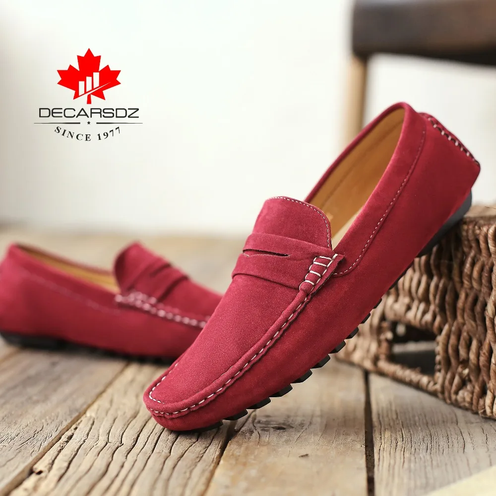 

Casual loafers men,DECARSDZ shoes men,Spring and summer new casual shoes,Pure hand sewing Men's moccasin,Light flat shoes