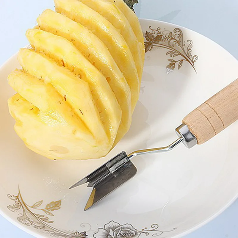 

Hifuar 1PC Creative Pineapple Slicer ananas cut Stainless Steel Pineapple Eye Peeler Pineapple Seed Remover Knife Fruit Tools