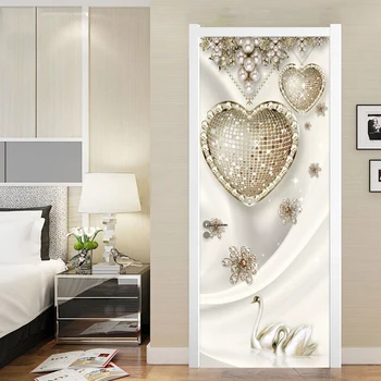 

PVC Self-Adhesive Waterproof 3D Stereo Jewelry Diamond Wall Door Sticker Living Room Bedroom Home Decoration Poster Door Decals