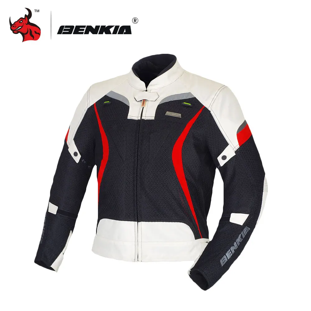 BENKIA Motocross equipo de equitación equipo frío prueba Moto hombres Beige chaqueta de la motocicleta chaqueta de montar S-XXXXL tamaño