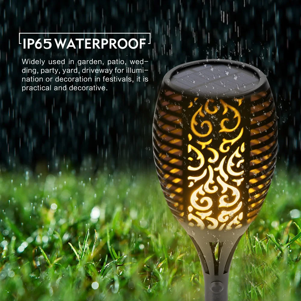 Solar Flame Flickering Garden LED light IP65 outdoor solar tiki torch light Spotlights Landscape Solar Flame Flickering Garden LED light IP65 outdoor solar tiki torch light Spotlights Landscape