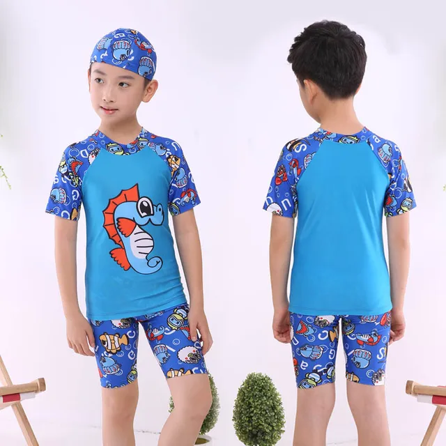 Best Offers Swimsuit Children's Boy Kids Swimwear Baby Bikini Rash Guard Children Short Long Sleeve Cuhk Child Big Yards Korean Drying