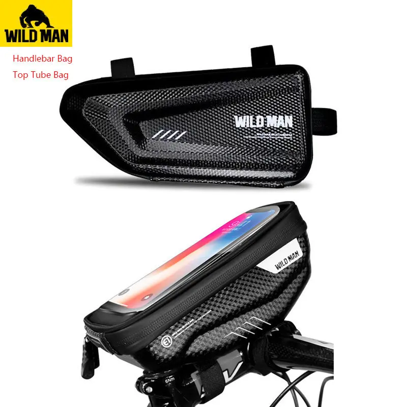 Дорожная сумка для велосипеда, непромокаемая, 6,2 дюймов, чехол для телефона с сенсорным экраном, MTB, Сумка с верхней передней трубой, сумка для велосипедного седла, сумка для инструментов - Цвет: E1 E4