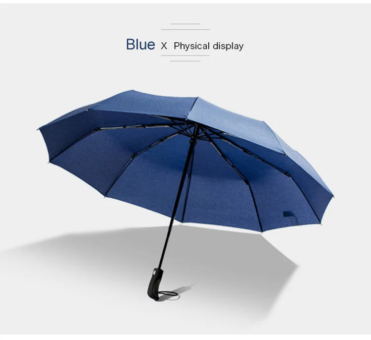 Высокое качество, деловой зонт, дождевик, женский, классический, 10 ребер, сильный, ветрозащитный, зонты для мужчин, 3 Складные, авто, зонты
