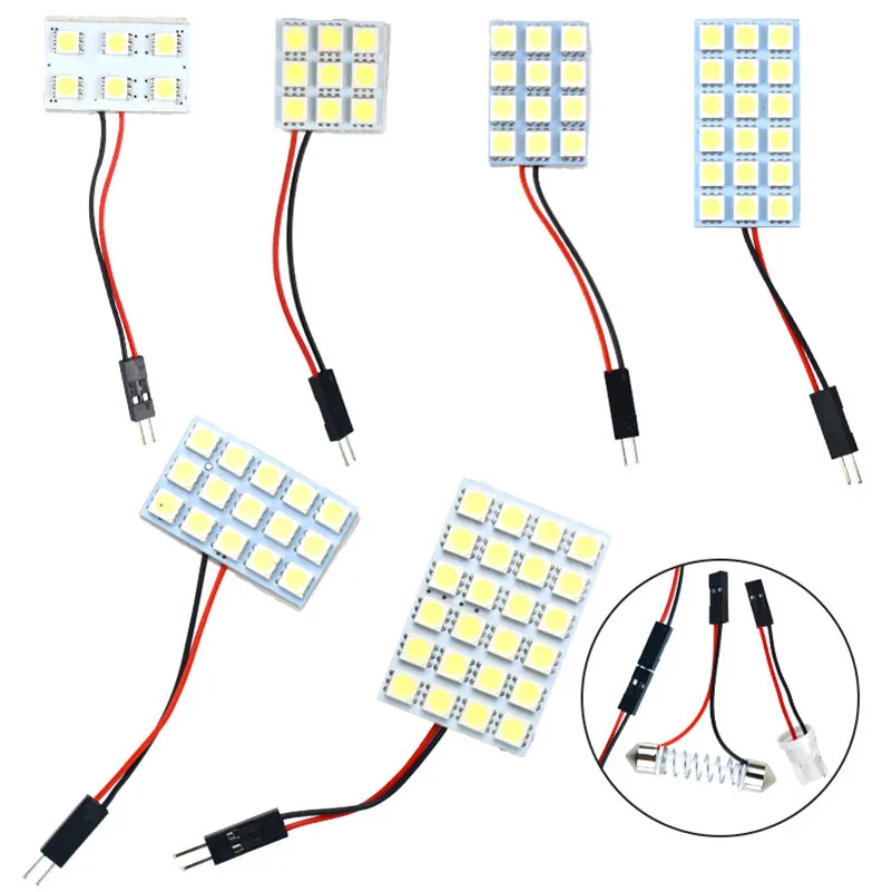 Белый T10 Cob 24 SMD Автомобильные светодиодные автомобильные панельные лампы для