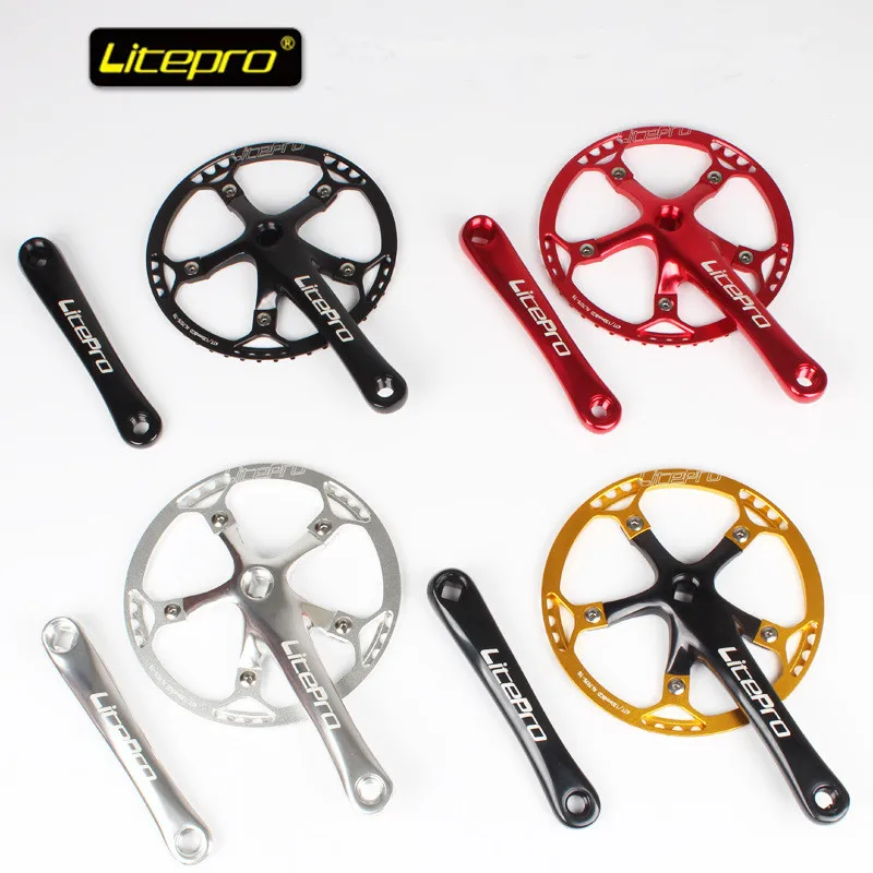 

Aluminium alloy Folding bike Crankset BMX Chain wheel 45T/47T/53T/56T/58T chain wheel 170mm Single speed 130BCD Crank chain ring