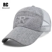 [Rancyword] новая бейсбольная кепка для мужчин летние мужские сетчатые шляпы с буквенным принтом для гольфа Спортивная шляпа льняная бейсболка s RC1152