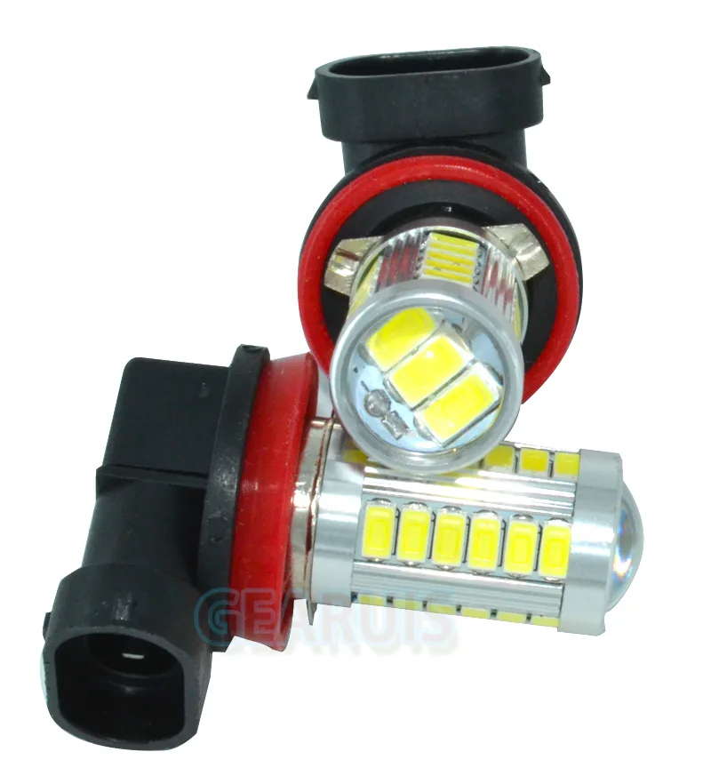 2 шт./лот H4 светодиодный 33 SMD 5630 5730 H8 H9 H11 H7 9005 9006 автомобильная светодиодная лампа автомобиля Тюнинг головной светильник тумана светильник лампы 12V - Испускаемый цвет: H8 H11 White