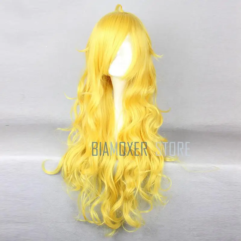 Biamoxer RWBY Yang Xiao длинные парики для косплея 75 см длинный светлый желтый термостойкий