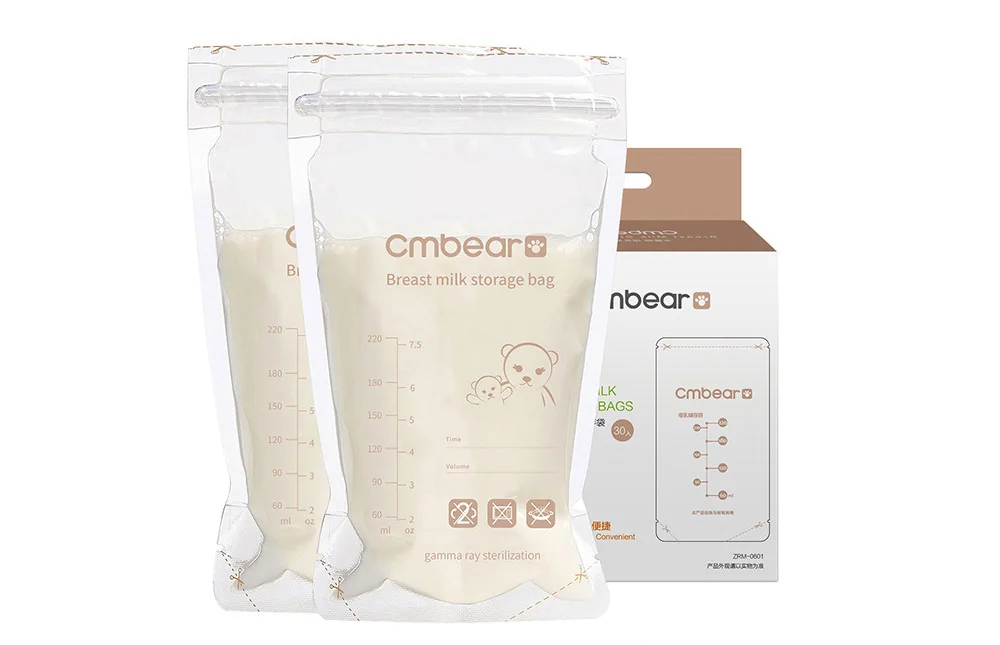 CMbear 30 шт 220 мл пакет для хранения грудного молока BPA материнское молоко морозильная камера детское питание детские безопасные сумки для мам Грудное вскармливание