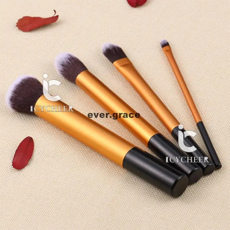 

ICYCHEER Pro 4pcs Kabuki Makeup Brush Powder Foundation Eyeshadow Eyeliner Brushes Set