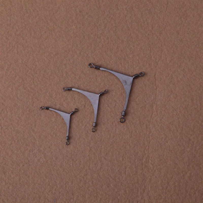 

10Pcs American Style 3-way Bearing Swivels Connector Fork Hook Fishing Tackle