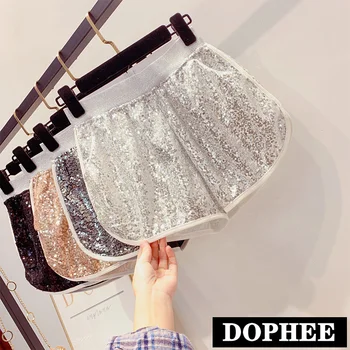 

2019 Summer Arrival Women's Fashion Personality Sequins Loose Waist Broad-legged Shorts Holiday Beach Shorts