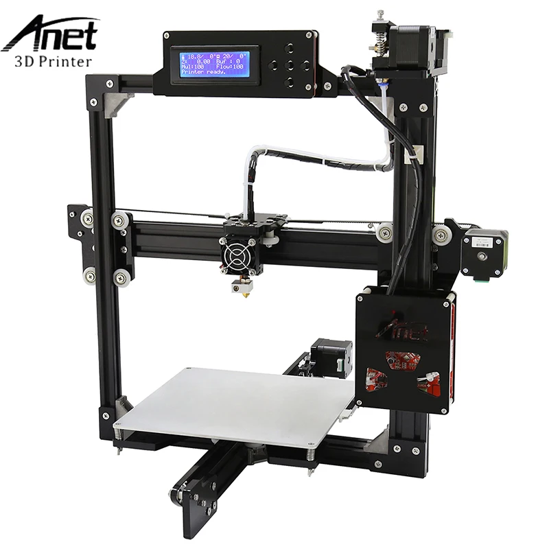 

Anet A2 3D Printer 3D Printing DIY Aluminum Metal 3D Three-dimensional 0.4mm Nozzle with SD Card 12864 and 2004 LCD Display