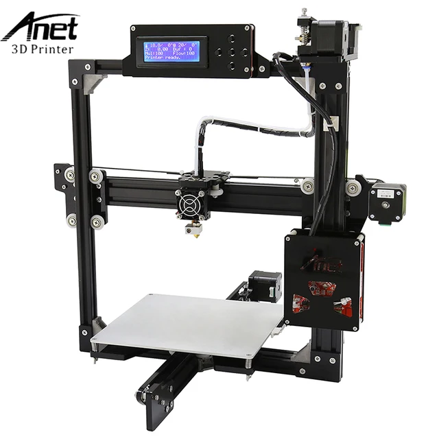 Best Offers Anet A2 3D Printer 3D Printing DIY Aluminum Metal 3D Three-dimensional 0.4mm Nozzle with SD Card 12864 and 2004 LCD Display