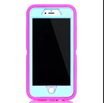 

Hybrid pc+Silicone shockproof Install Screen Protector Heave Duty Case Cover for iphone 7and 7Plus 60pcs\lot free ship by DHL